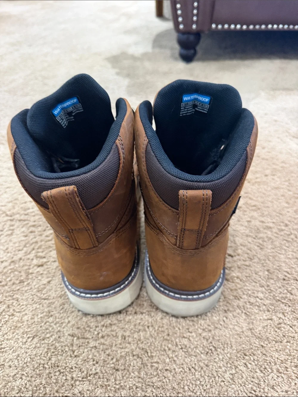 Ariat rebar Brown Lace-Up Moc Toe Work Boots
